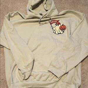 PHILLIES RED OCTOBER Ghost Pumpkin Graphic Hoodie - Cream